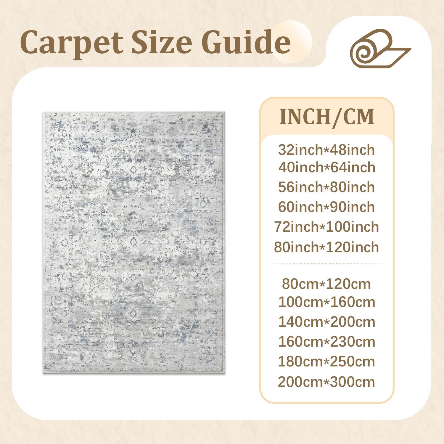 Large Indoor Area Rug, Soft Velvet Low Pile with Non-slip Dotted Backing, Machine Washable Modern Abstract Gray White Pattern for Living Room Bedroom