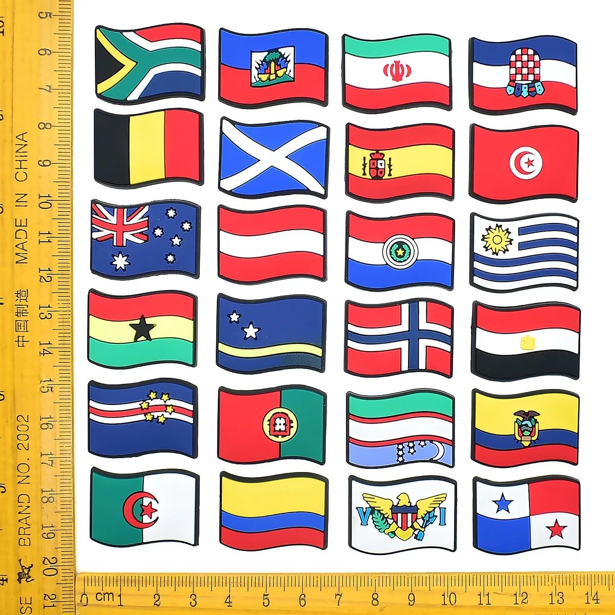 19-103PCS PVC Shoe Charms for Clogs Sandals Wristbands - Global Flag Pattern DIY Decorations Accessories（High-Quality） view 5