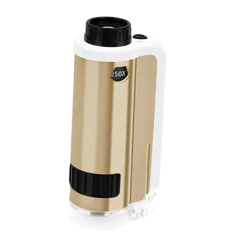 ATTWO-Mini microscope pour enfants, microscope de poche à zoom 100X-250X, mini microscope portable STEM Science, cadeaux d'anniversaire pour enfants