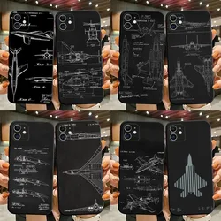 Aircraft Helicopter Airplane Phone Case For iPhone 15,14,13,12,11,Plus,Pro Max,XS,X,XR,SE,Mini,8,7 Soft Silicone Black Cover