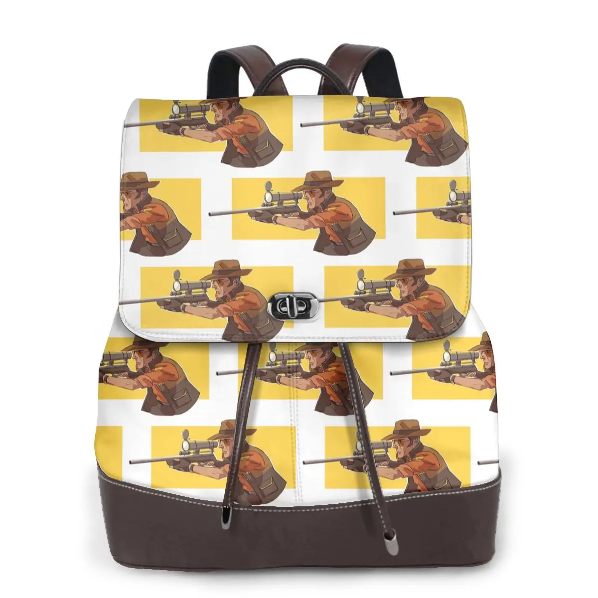 Professional Team Fortress Women Soft Leather Backpack Large Capacity Multi Pockets Work Travel Ladies Casual Rucksack