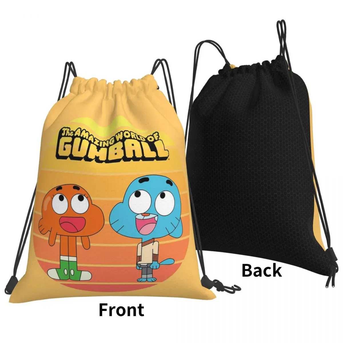 The Amazing World Of Gumball Cartoon Backpacks Fashion Drawstring Bags Shoes Bag Book Bags for Man Woman Students