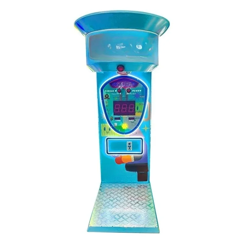 Customized Kids Boxing Arcade Game Machine with LED Lights Soft Punching Bag Ticket Redemption for Family Amusement Park