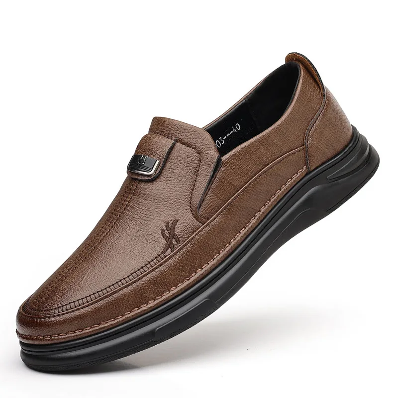 

Однотонные мужские лоферы на мягкой подошве, модная повседневная деловая кожаная обувь, мужская весенне-осенняя новая дизайнерская обувь для мужчин