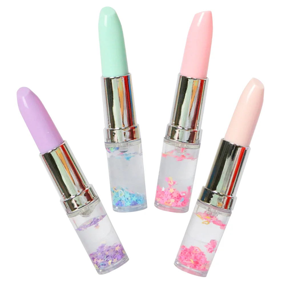 4 Pcs Gel Pens Colored Lipstick Creative Writing Fun Ballpoint Girl Heart Party Favor Multi Colorful Funny Ink Student