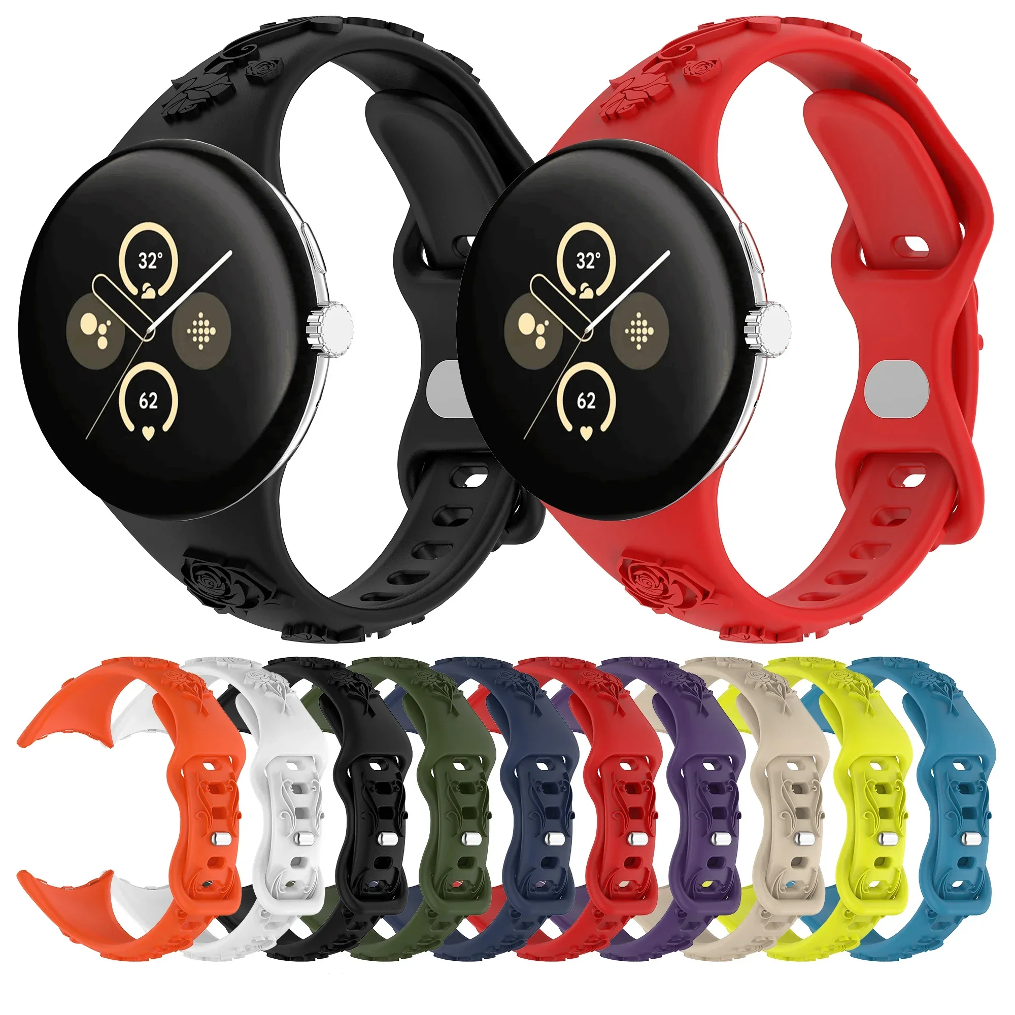 Soft Silicone Sport Strap for Google Pixel Watch 1 2 Watchband Full Cover Wirstband For Google Pixel Watch 3 41mm Bracelet image 6