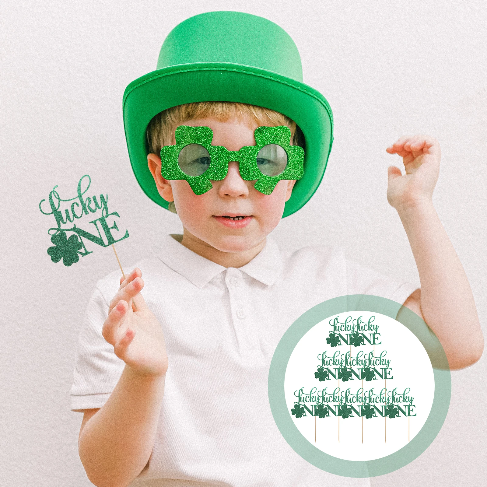 

10 Pcs Decorations Cake Insert Topper St Patricks Day Picks Festive Pull The Flag Patty's Cupcake Toppers