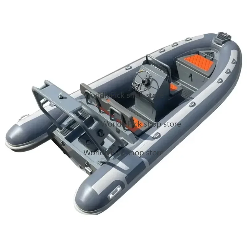 16ft Aluminum RIB480 Hypalon/PVC Rigid Aluminum Hull Inflatable Boat for Rowing