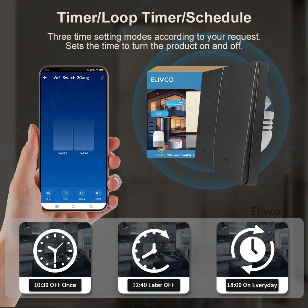 Tuya Smart WiFi Light Switch Push Button No Neutral Wire Switch Smart Life Voice Control Via Alexa Google Home Yandex Alice