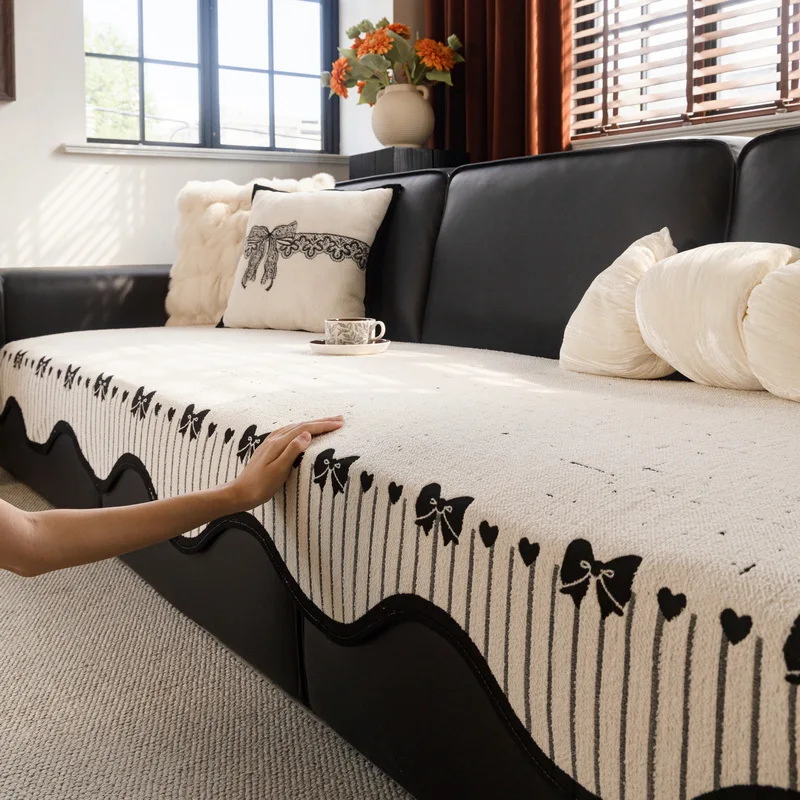 Irregular Shape Sofa Cushion French Retro Sofa Cushion Four Season Universal Fixed Anti Slip Sofa Cushion