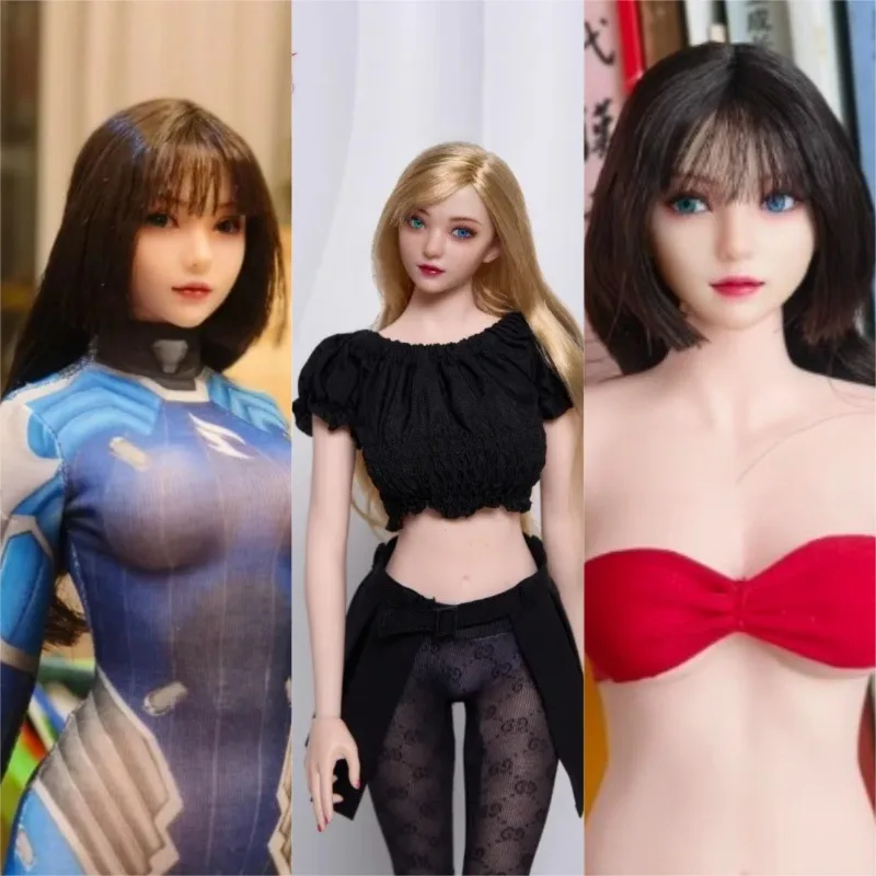 

1/6 Scale ZC015 Action Figures Heterochromatic Pupil Movable Eyes Head Carving for 12" Female Soldier Tbls42 At202 203 Body