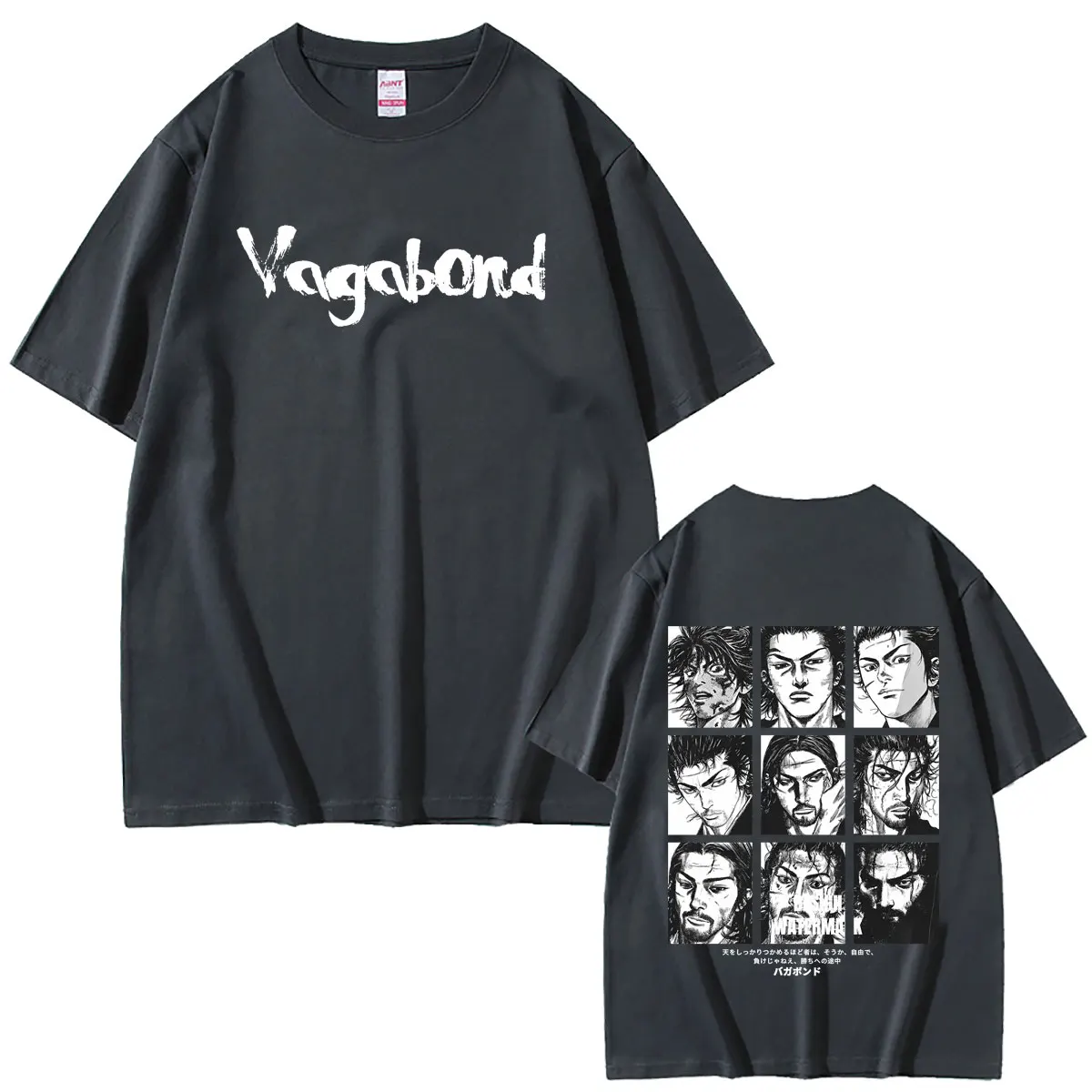 Anime Vagabond Miyamoto Musashi Graphic T Shirts Men Women Manga Casual Oversized T-shirt Unisex Fashion Vintage Short Sleeve