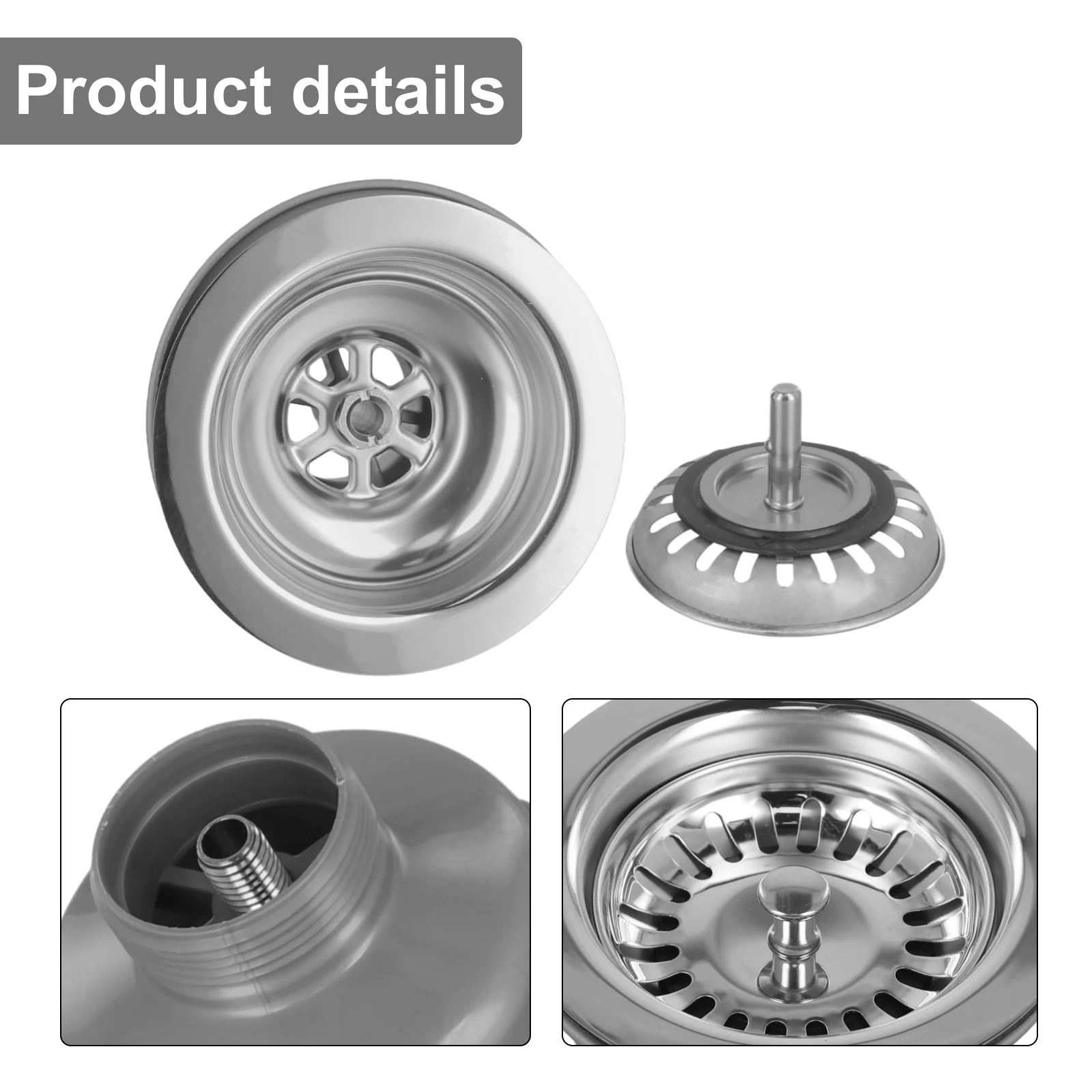 Flens baja tahan karat klasik dan sensitif untuk saringan keranjang Mini wastafel 114mm Kit pertukangan terbaik