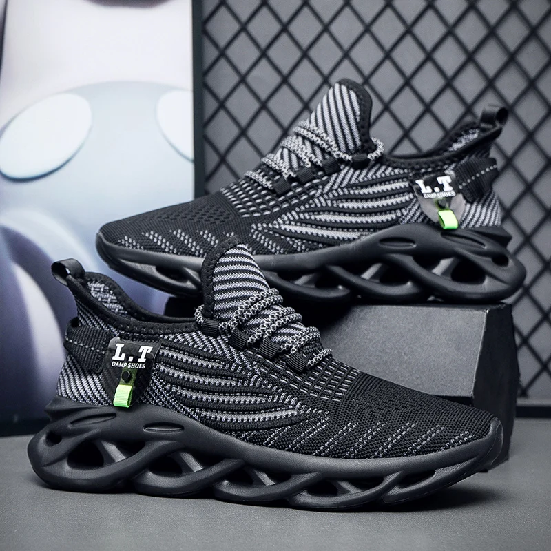 

YRZL Mens Tennis Shoes Sneakers Lightweight Running Shoes Breathable Anti Slip Sports Casual Shoes for Men Walking Gym Training