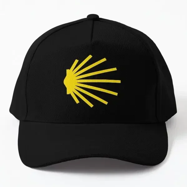 

Camino De Santiago Symbol Large Yellow S Baseball Cap Hat Mens Solid Color Hip Hop Summer Fish Sport Spring Snapback Casual