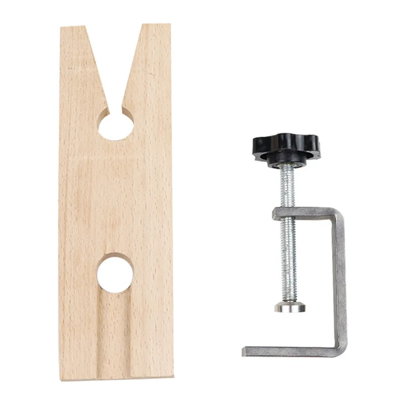 

Clamp - type wooden fixing clamp for goldsmith's table, no - drilling iron clamp for jewelry tabletop, wooden plug tool for gold