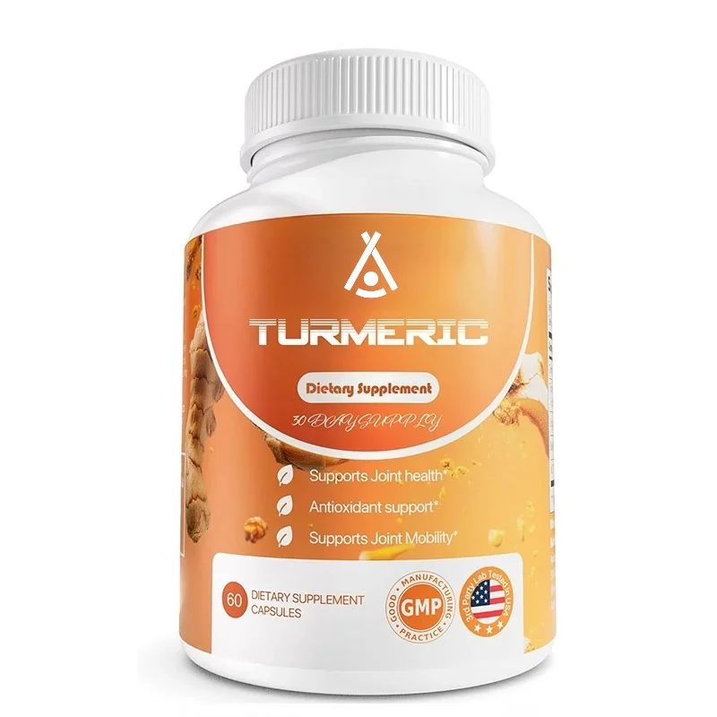 Organic Turmeric Supplement for Joint Comfort, Mobility, and Antioxidant Health -60 Capsules