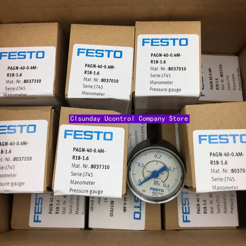 

2pcs New original FESTO Pressure gauge 8037012 PAGN-40-1.6M-R18-1.6