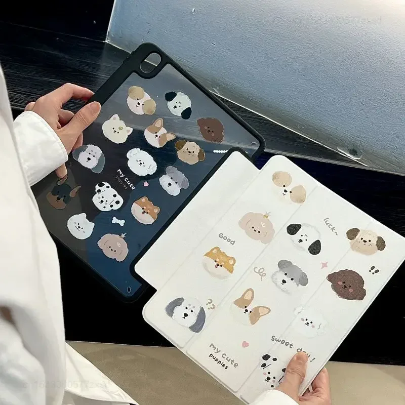 2024 neue süße Cartoon-Hundehüllen für 2024 iPad Air 11