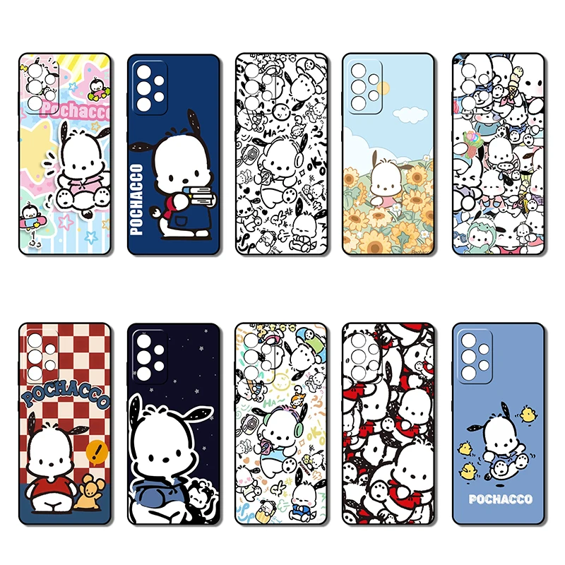 Samsung A03S A03 A04 A04E A04S A05 A05S A06 Pochacco  Creative Design Soft Black Phone Case