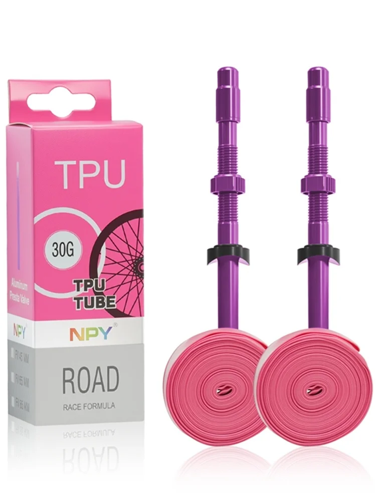 AliExpress NPY Bike TPU 1/2Pcs Ultralight 28g Bike Inner Tube 700X 23 28 32 Road Bicycle TPU Material Tire 65mm Length French Valve