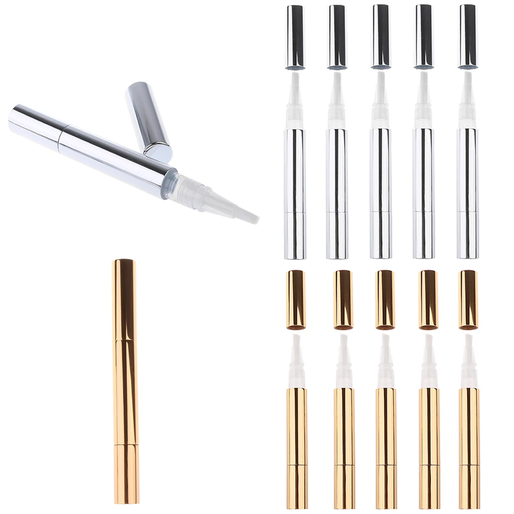 Navulbare draaibare pen cosmetische verpakking buisje plastic aluminium lege lippenbalsem applicator voor nagellak