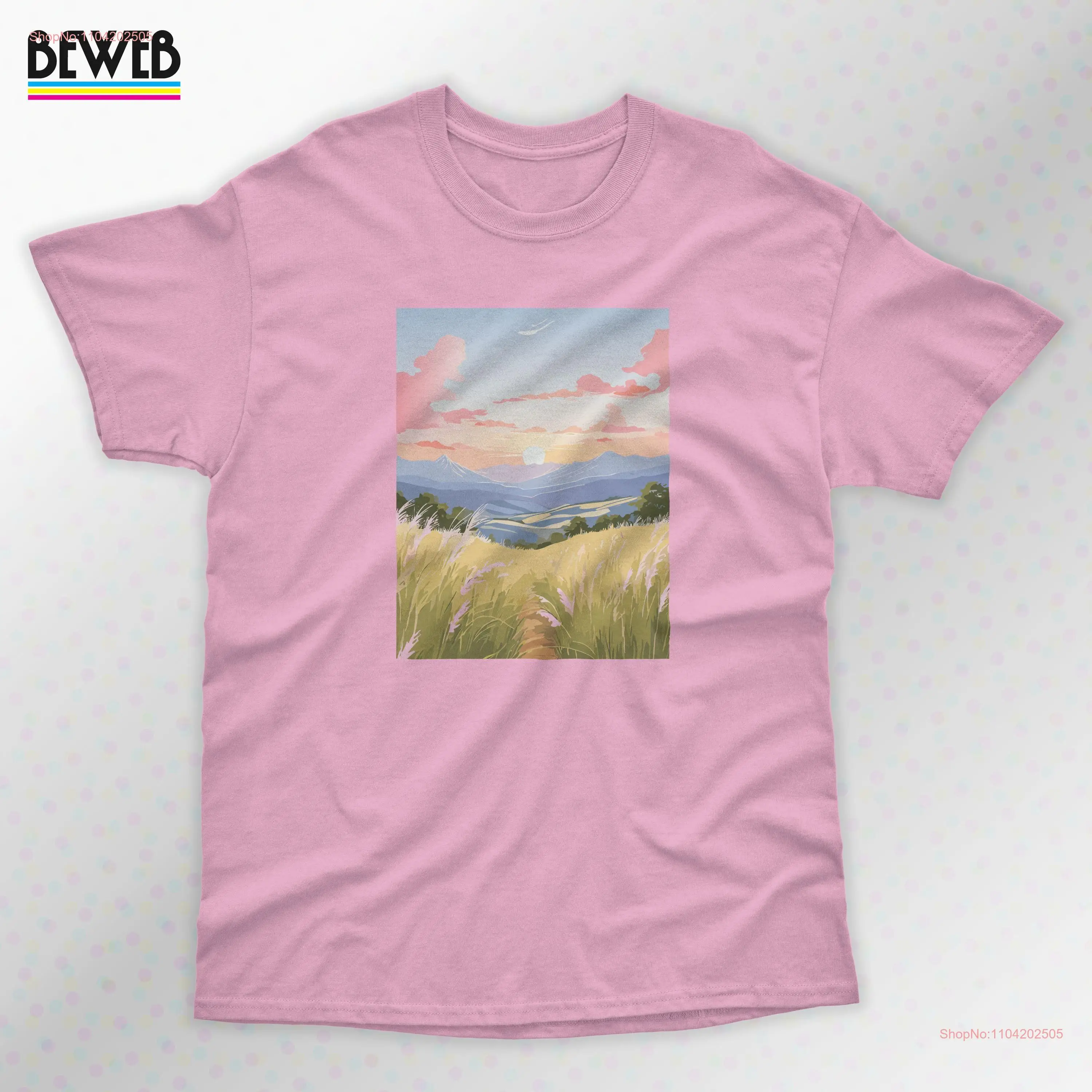 Cottagecore Country Floral Scenery T Shirt Garden for Sunset Cinematic Lover Cotton Her Nature Lovers