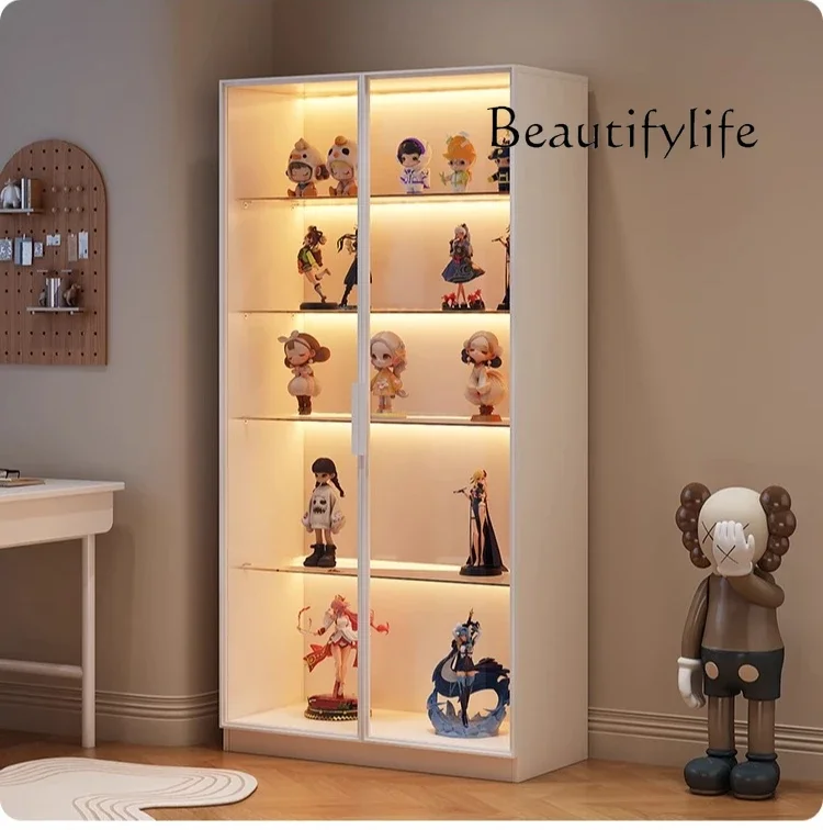 Uu Glass Door Display Cabinet Display Home Living Room Ornament Building Block Wine Cabinet Bookcase Designer Simple