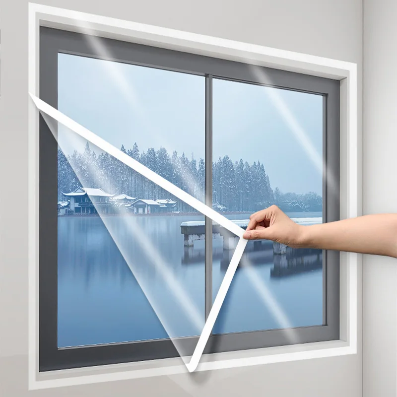 DIY Sealing Windows Winter Windproof Device Transparent Insulation Film Windows Thermal Insulation Curtains Cold Protection