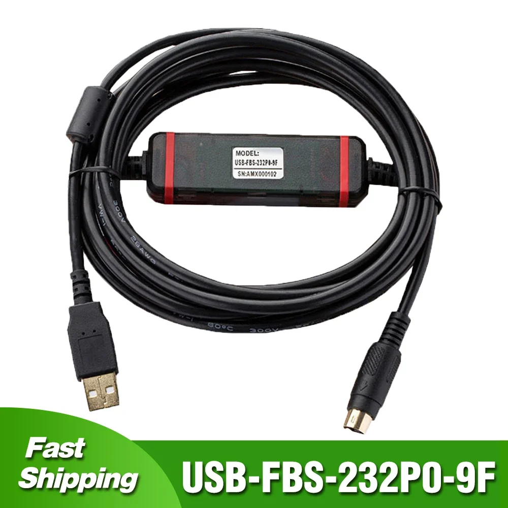 USB-FBS-232P0-9F for Fatek FBS FB1Z B1 B1Z FBE MU MA MC Series PLC Programming Cable USB to RS232 Adapter Data Download Line