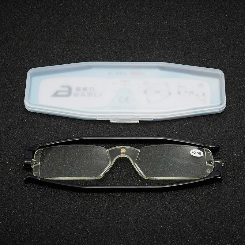 Folding Style Presbyopic Glasses Rotating Reading Glasses High End Small Frame Portable with Glasses Box Mens Glasses