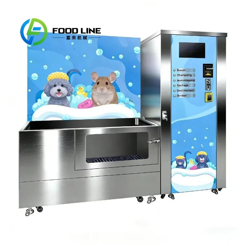 

Custom Multifunctional Indoor Pet Self-service Stainless Steel Bathing Machine Water-saving Low-power Dogs Cats Small Medium Pet