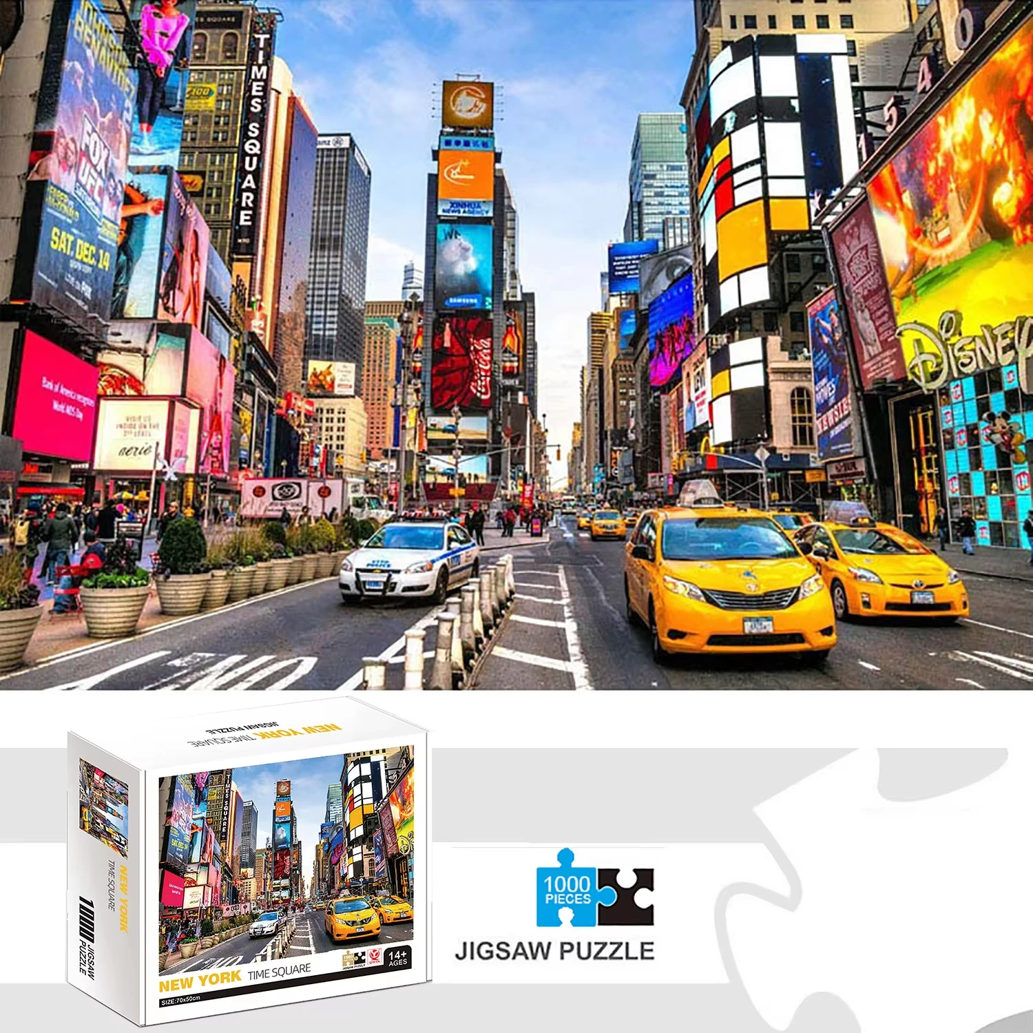NY Times Square View Jigsaw Puzzle 1000Pcs Adults Kids Educational Floor Puzzle Home Decor Family Holiday Gift
