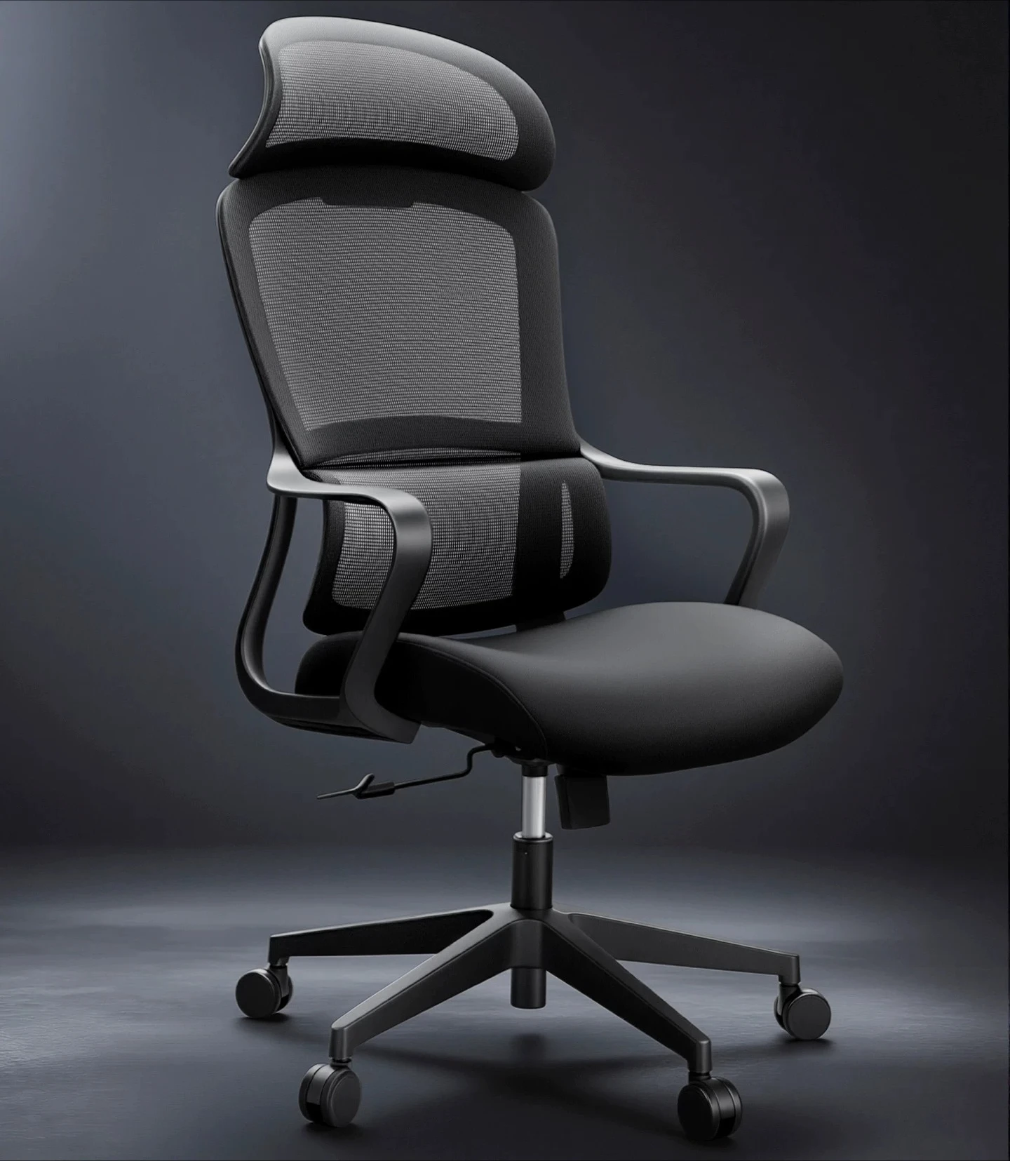 F*- Ergonomic Office Chair, Fixed Integrated Armrest Swivel Adjustable Seat Height Computer Desk Chair*-