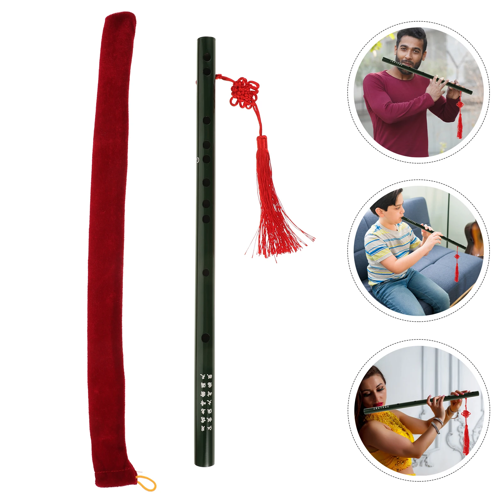 

Premium Bamboo Flute For Beginners Comfortable Grip Long Chinese Woodwind Instrument Durable Melodious Sound Flute For