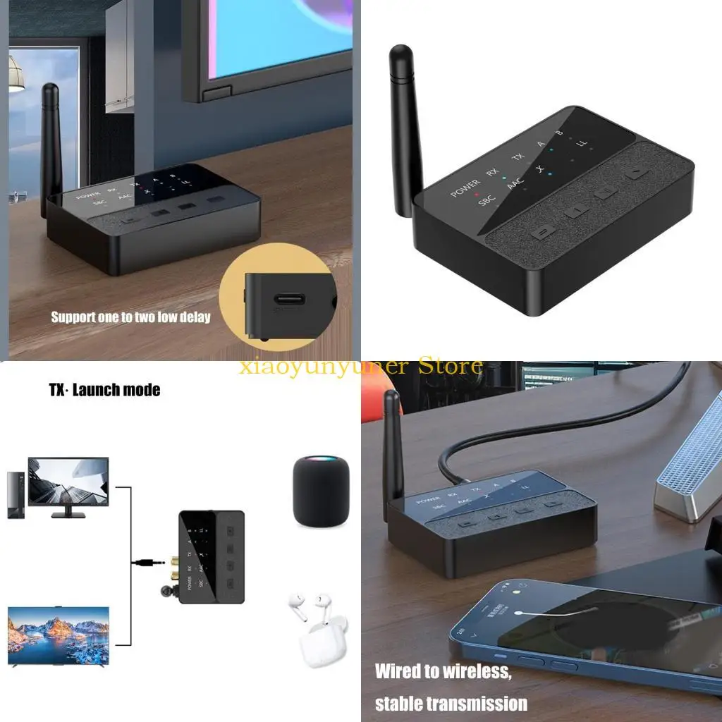

P9JB 2 в 1 беспроводной наушников-приемник, совместимый с 5,3 USB C Входной беспроводной адаптер APTX Низкая задержка