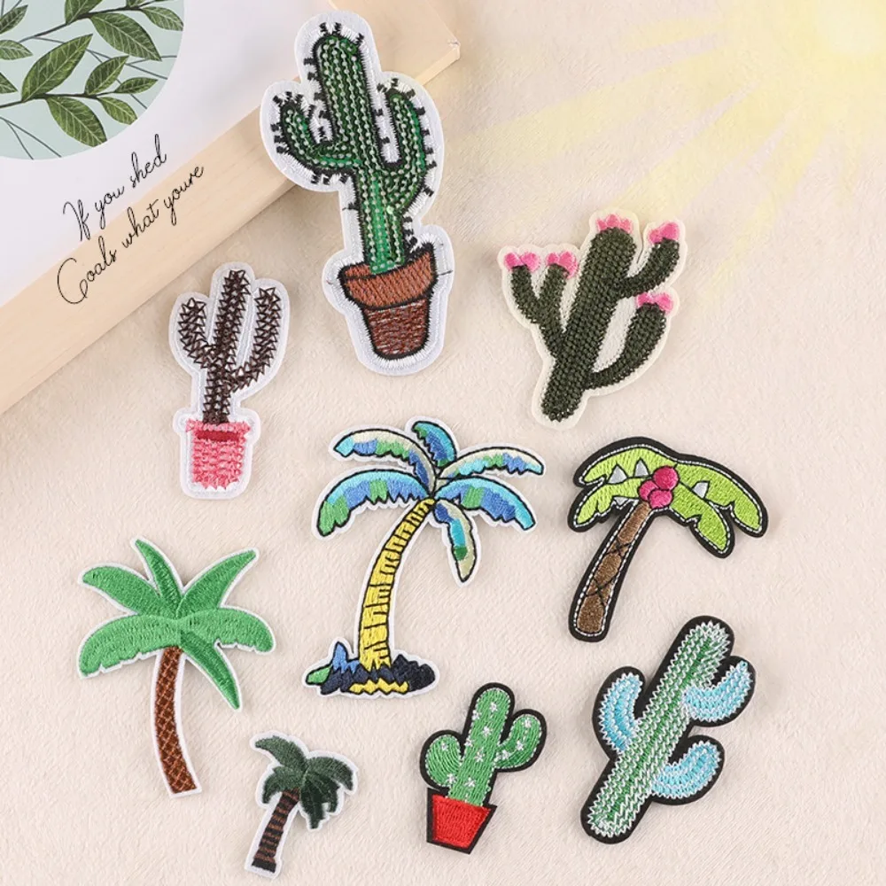 

Coconut Tree Embroidered Patches Accessories Hats Luggage Accessories Embroidery Patch Iron on Transfers for Clothing Stickers