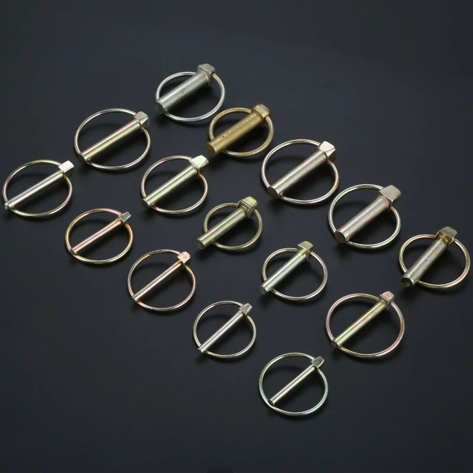 10/5/2pcs O-shape Lynch Pin Heavy Duty Steel Coupler Latch Ring Clip M4.5 M5 M6 M7 M8 M9 M10 M10.5 M11 Boat Tractor RV Truck