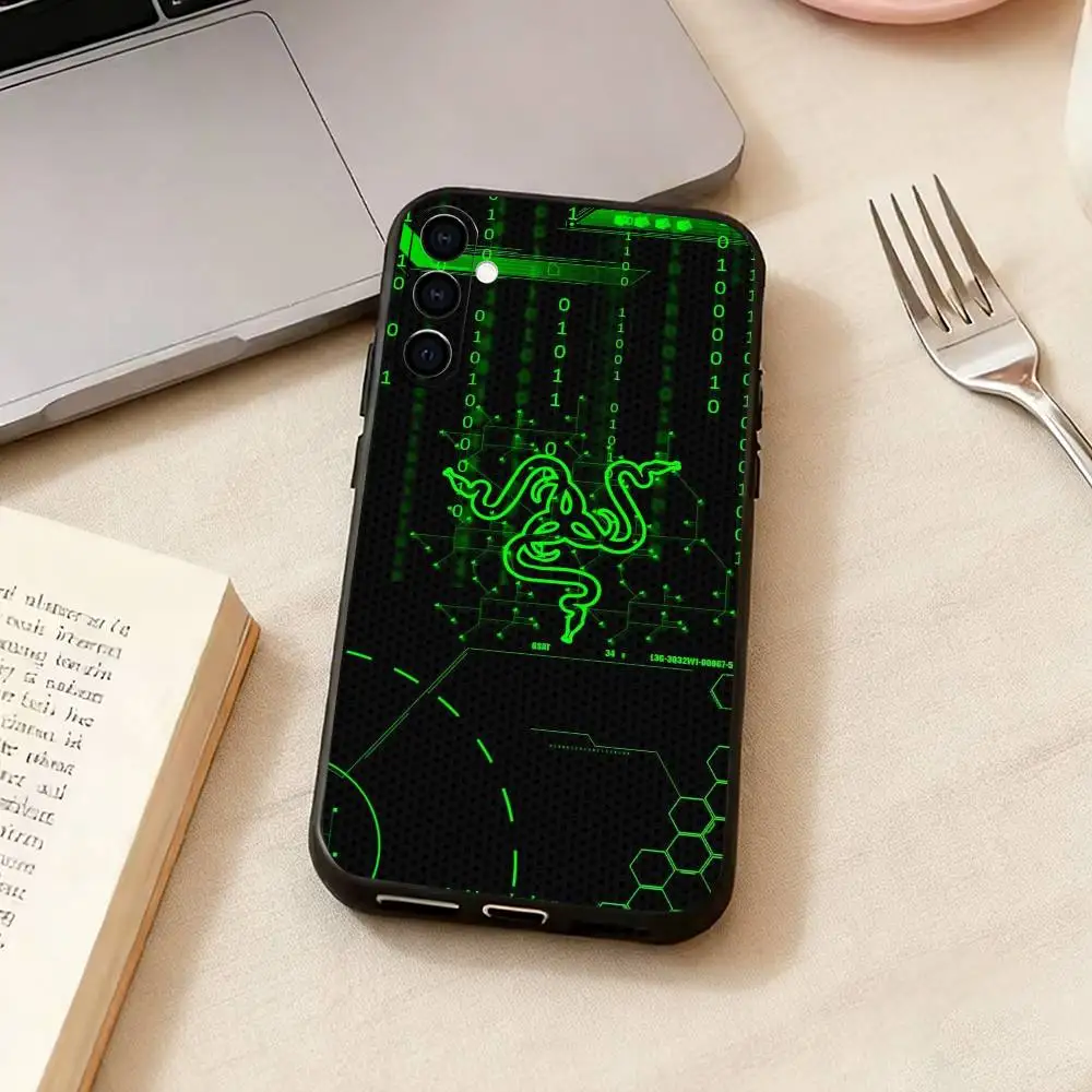 RAZER-r Logo Game Snake Cartoon Phone Case For Samsung Galaxy A73,A72,A71,A70,A53,A52,A51,Others Soft Black Cover