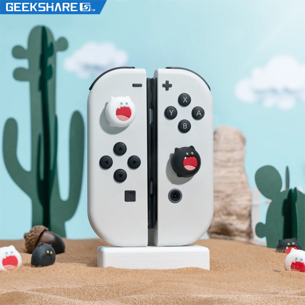 Super Cute Silicone Soft Joycon Thumb Stick Grip Cap Joystick Cover For Switch Oled NS Lite Joy-con Controller Thumbstick Case