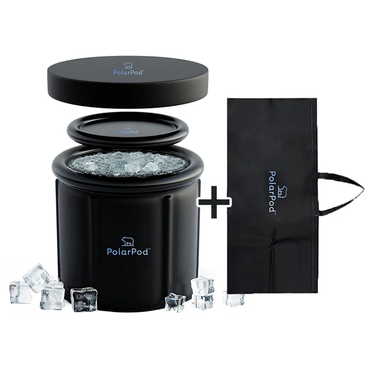 Portable Recovery Ice Bath Tub With Lid And Cover Inflatable Round Ice Plunge For Athletes