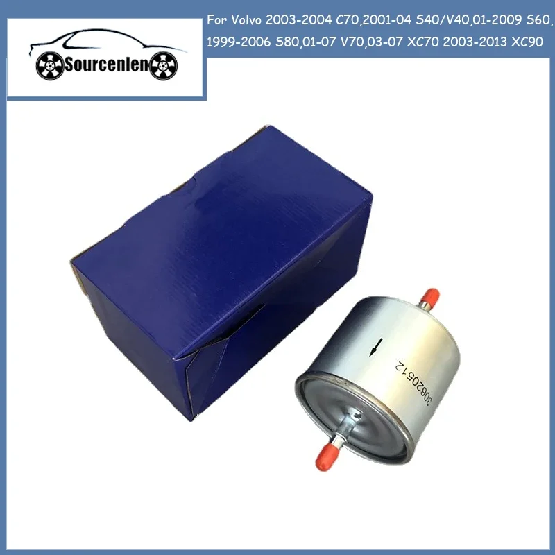 Fuel Filter 30620512 Fits for Volvo 2003-2004 C70,2001-04 S40/V40,01-2009 S60,1999-2006 S80,01-07 V70, 03-07 XC70 2003-2013 XC90