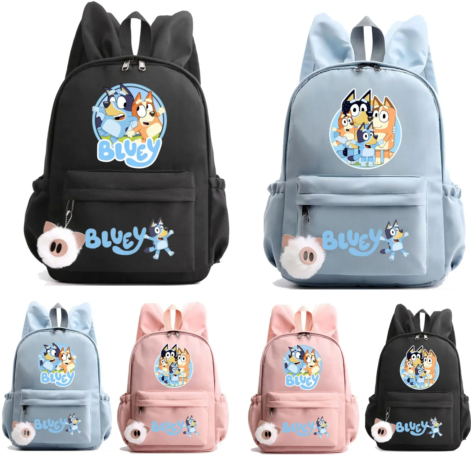 Cute Bluey Backpack for Girl Boy Student Teenager Children Rucksack Women Casual School Bags Kids Birthday Gift Toy