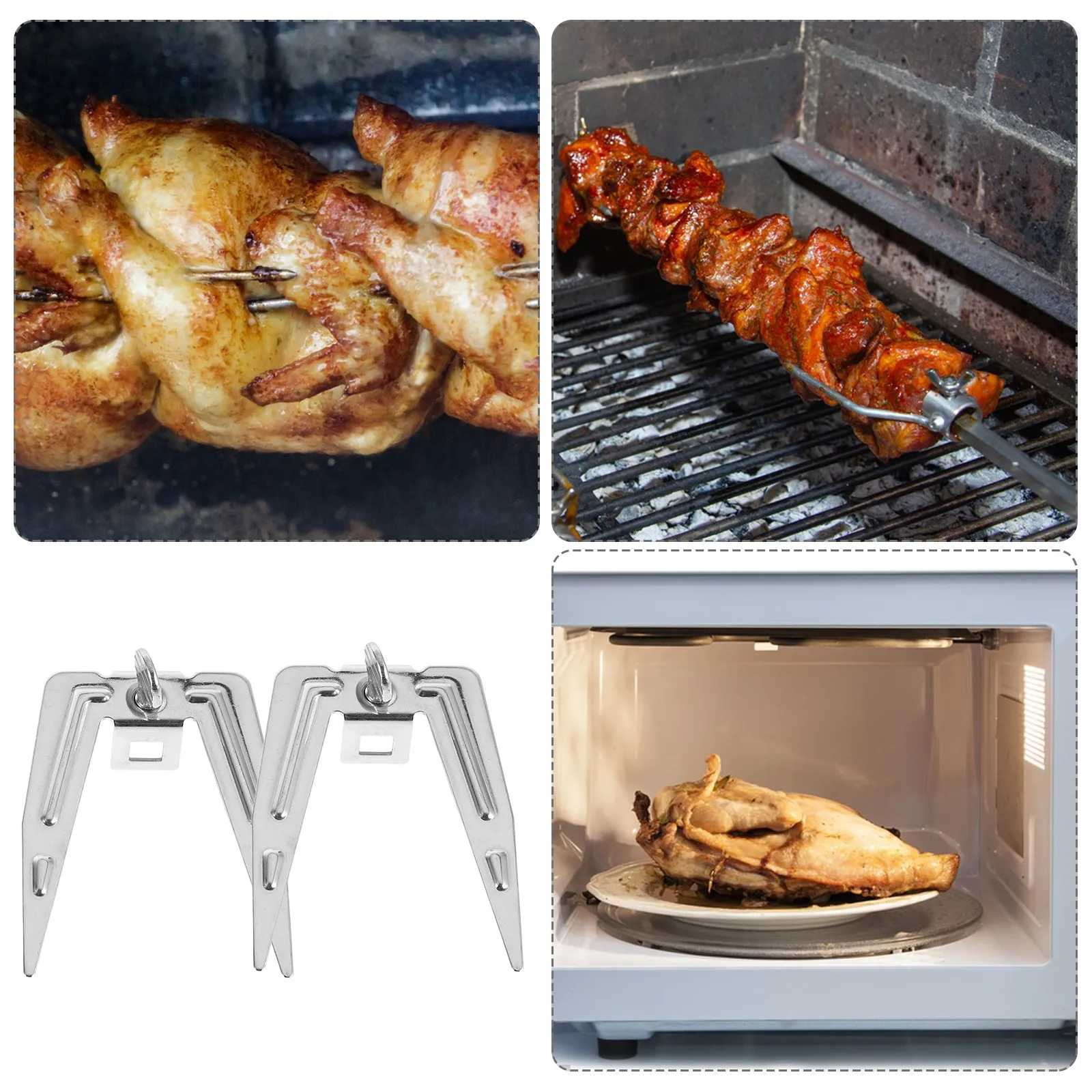 2Pcs Stainless Steel Rotisseri - Camping Cooking Ovens recension och pris
