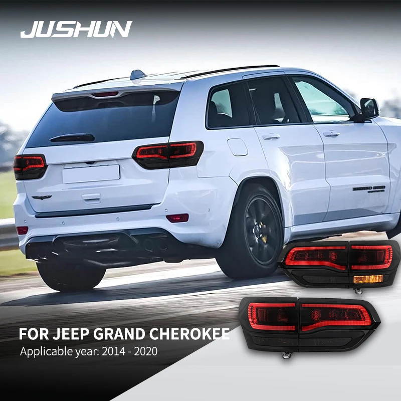 Car Tail Lights For Jeep Grand Cherokee 2014-2020 LED Tail Lamp Dynamic Turn Signal Light DRL Turn Signal Taillight Assembly