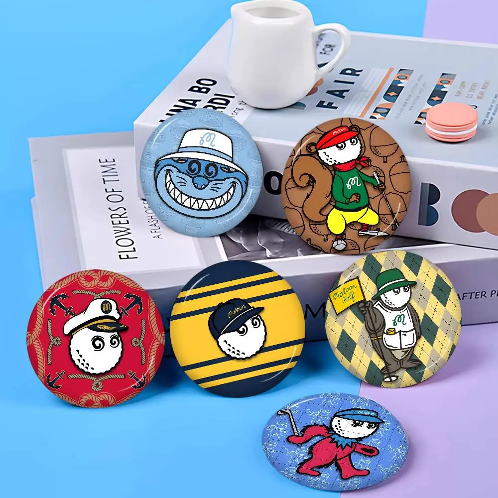 L-Leisure-M-M-Malbones Golf Customizable Soft Button Pin For Women Creative Jewelry Funny Badge Cartoon Lover Hat
