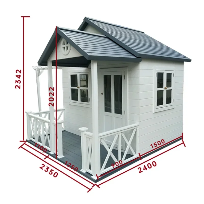 Outdoor chalet children's play room kindergarten assembly tree house wooden house interactive anti-corrosion mobile