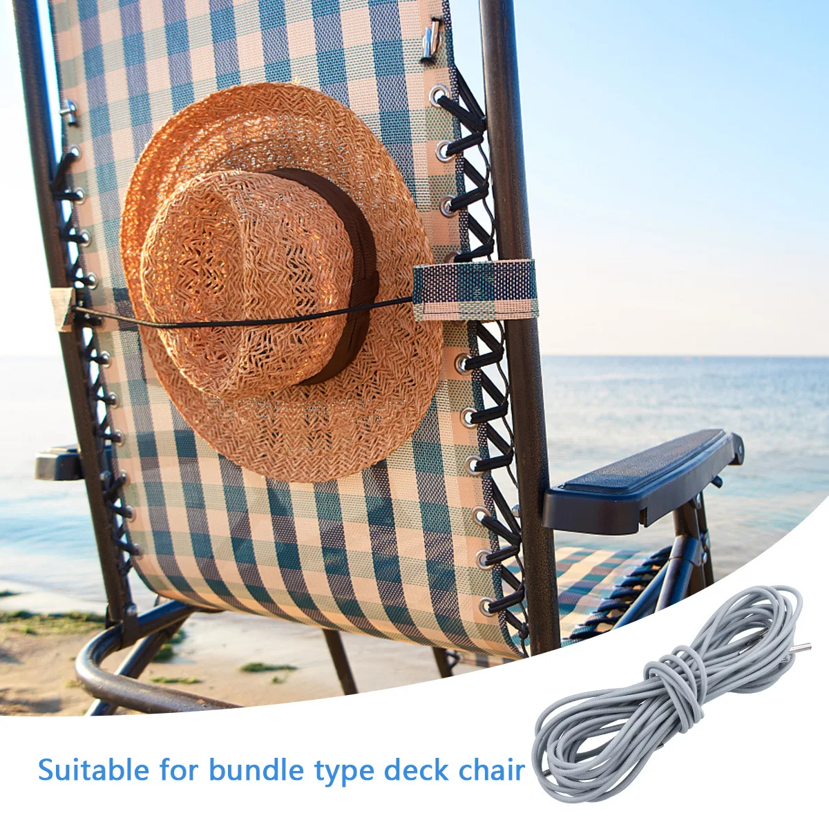 

4Pcs Chaise Longue Rope Kit High Endurance Stretchy Performance Comfortable Sitting Grey Rope for Chaise Longue