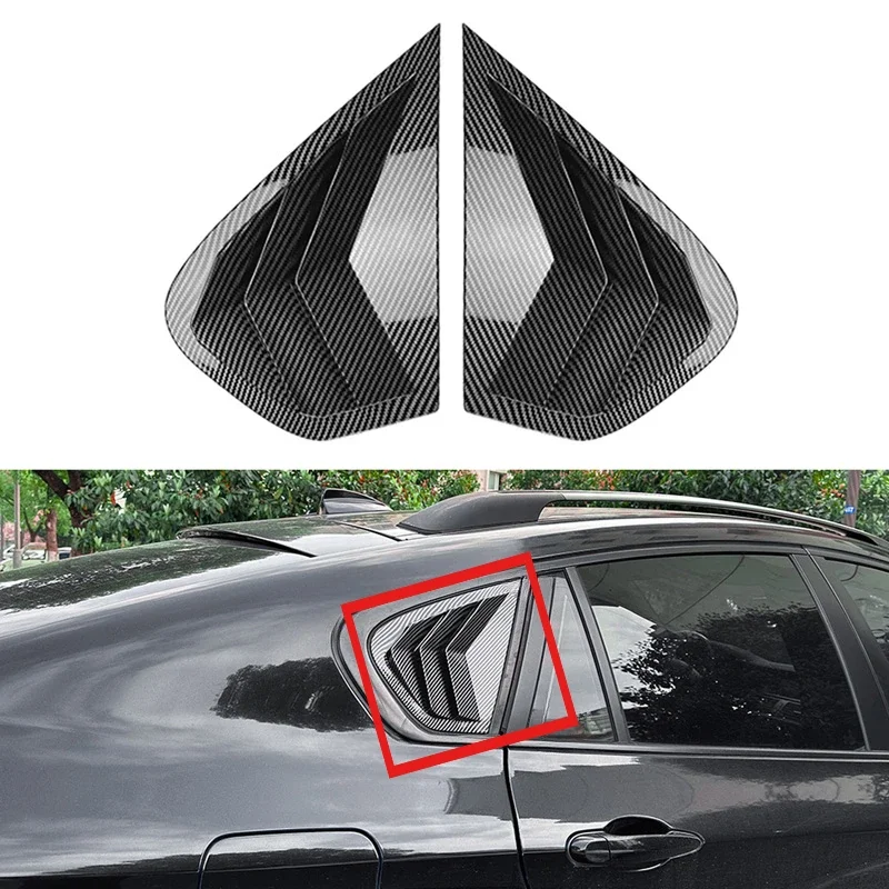 Car Rear Side Window Louvers Air Vent Scoop Shades Cover Trim Blind Auto Exterior Accessories For BMW X6 E71 E72 2008-2013 2014