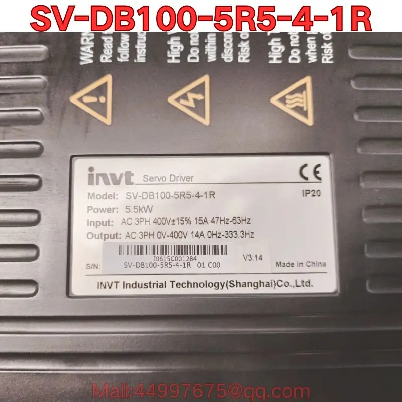 Second-hand SV-DB100-5R5-4-1R servo drive function test is normal Latest prices for August 2026